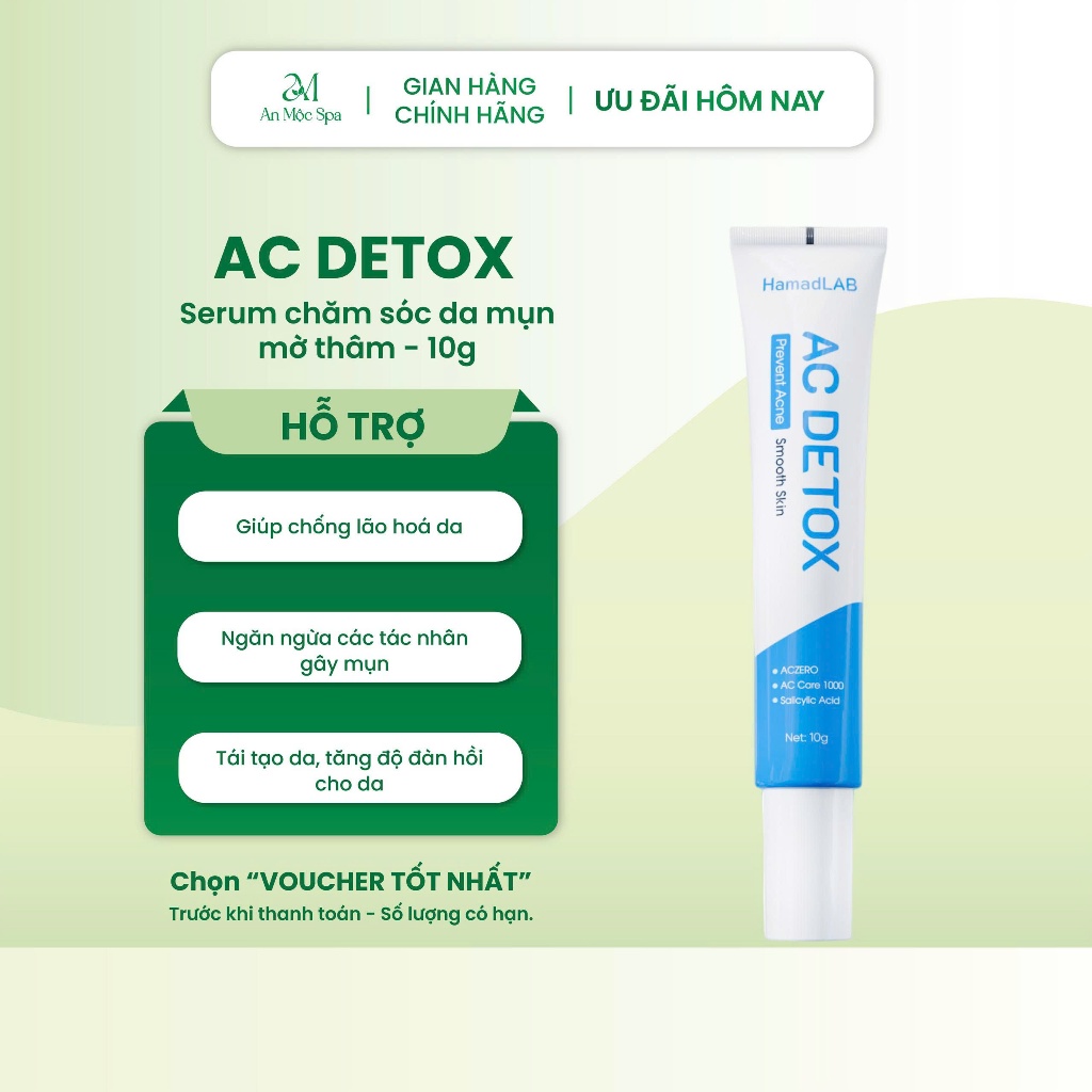 Serum Lurcinn AC Detox Acne Chăm Sóc Da Dầu, Da Mụn 10ml