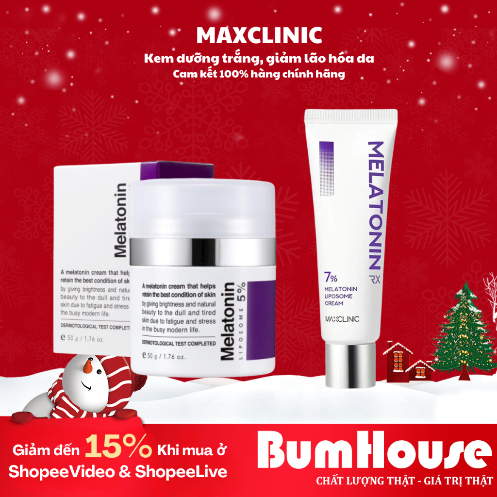 [HÀNG CTY] Kem Dưỡng Giảm Lão Hóa Maxclinic Time Return 5% Melatonin/ 7% Melatonin Liposome Melatoni