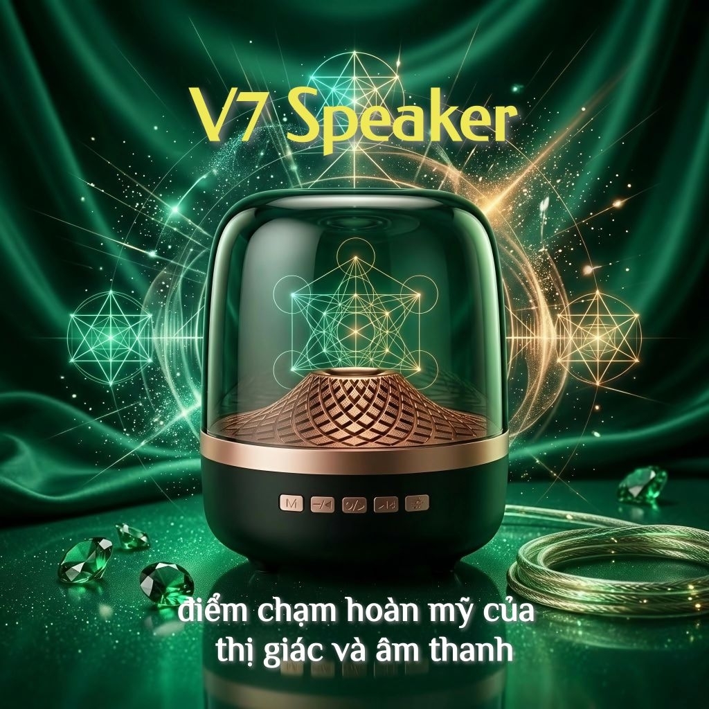 Loa Bluetooth V7 Speaker 10W Chính Hãng - Bass Mạnh, Bluetooth 5.3 Pin Lâu, Loa Mini Nghe Nhạc Xem P