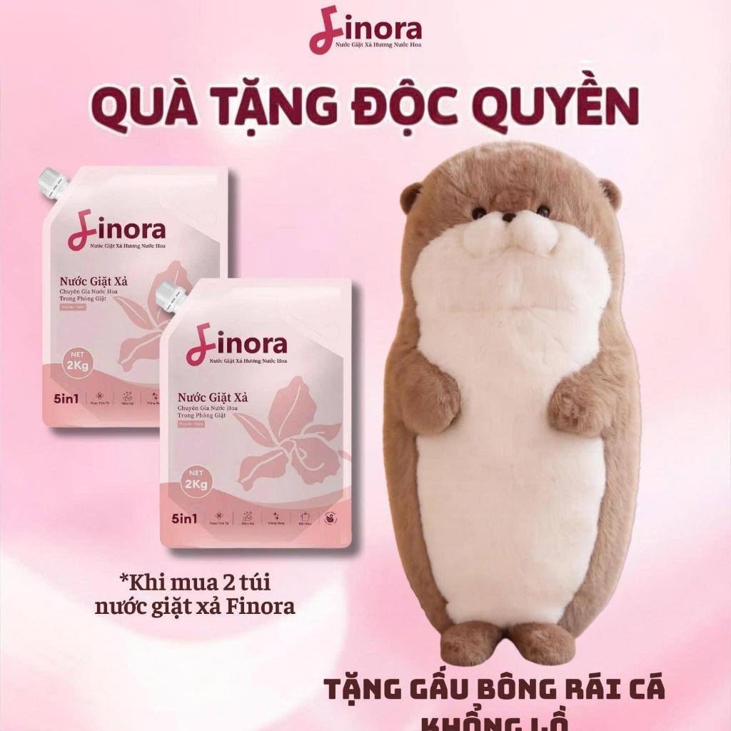 [Tặng 1 Rái cá Khổng Lồ] - Combo 2 Túi Nước Giặt Finora Hương Nước Hoa Cao Cấp 2kg