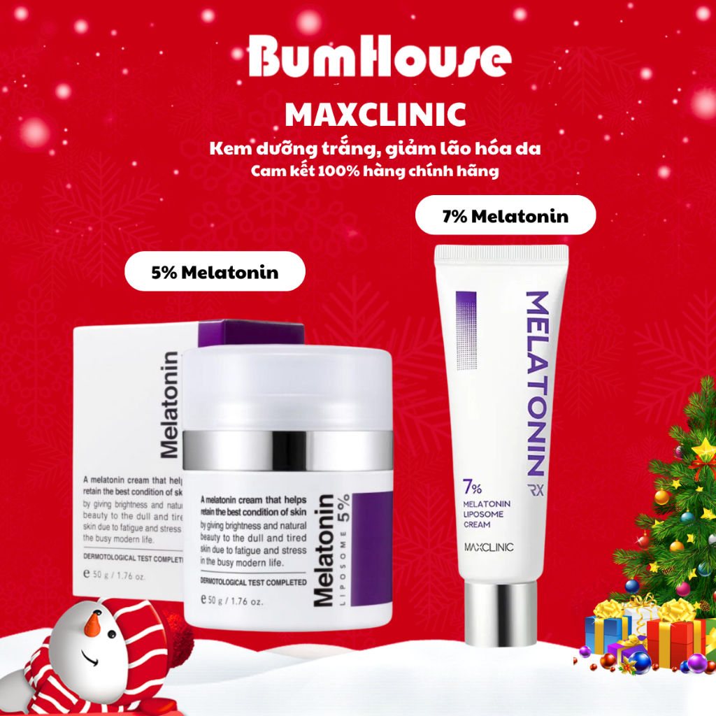 [HÀNG CTY] Kem Dưỡng Giảm Lão Hóa Maxclinic Time Return 5% Melatonin/ 7% Melatonin Liposome Melatoni