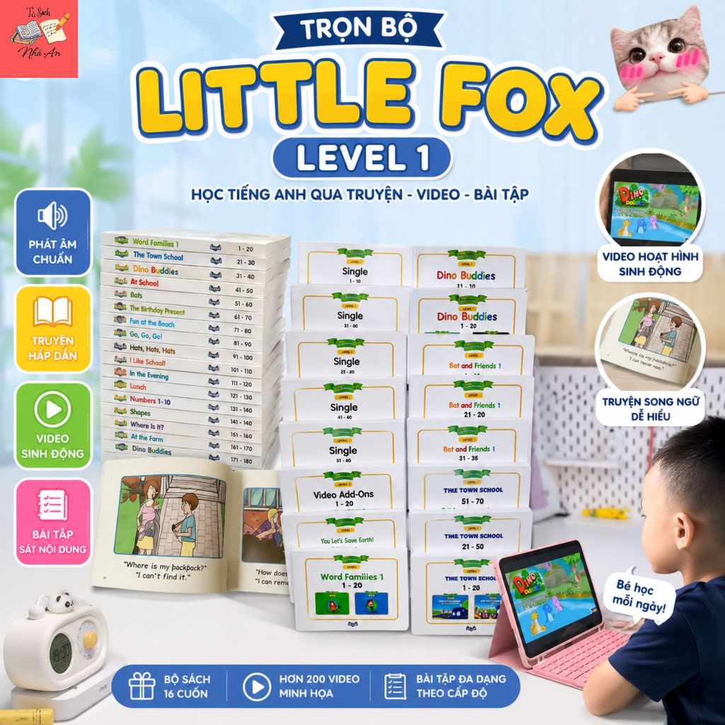 Sách - Trọn bộ Little Fox Level 1 - Single Stories, Who Am I, Bat and Friends...kèm Video và Audio