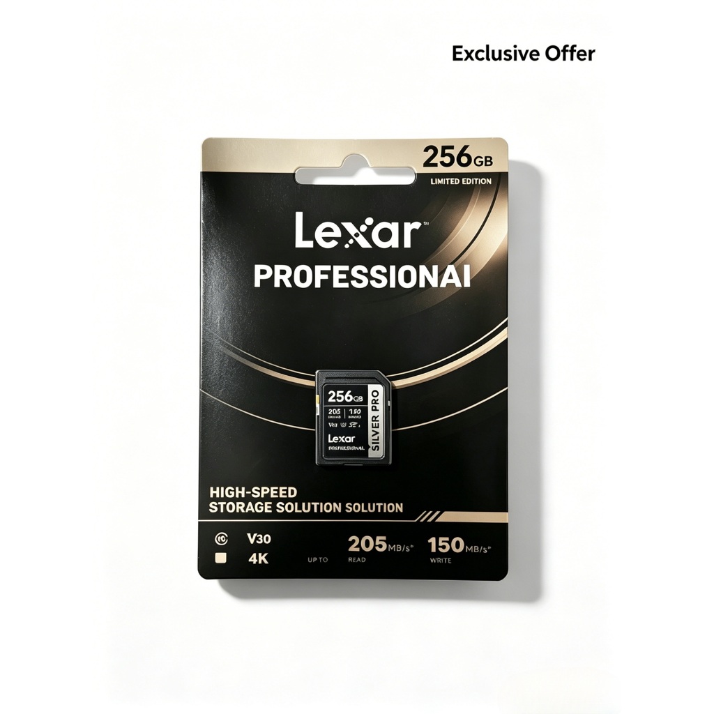 Thẻ Nhớ SD Máy Ảnh DSLR Máy Quay 16 32 64 128 GB 256 512 1TB Lexar Professional Silver PRO Plus Orig