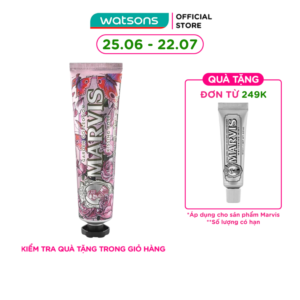Kem Đánh Răng Marvis Kissing Rose 75ml