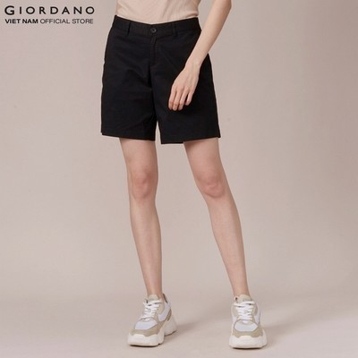 GIORDANO Quần Shorts Khaki Nữ 05403202