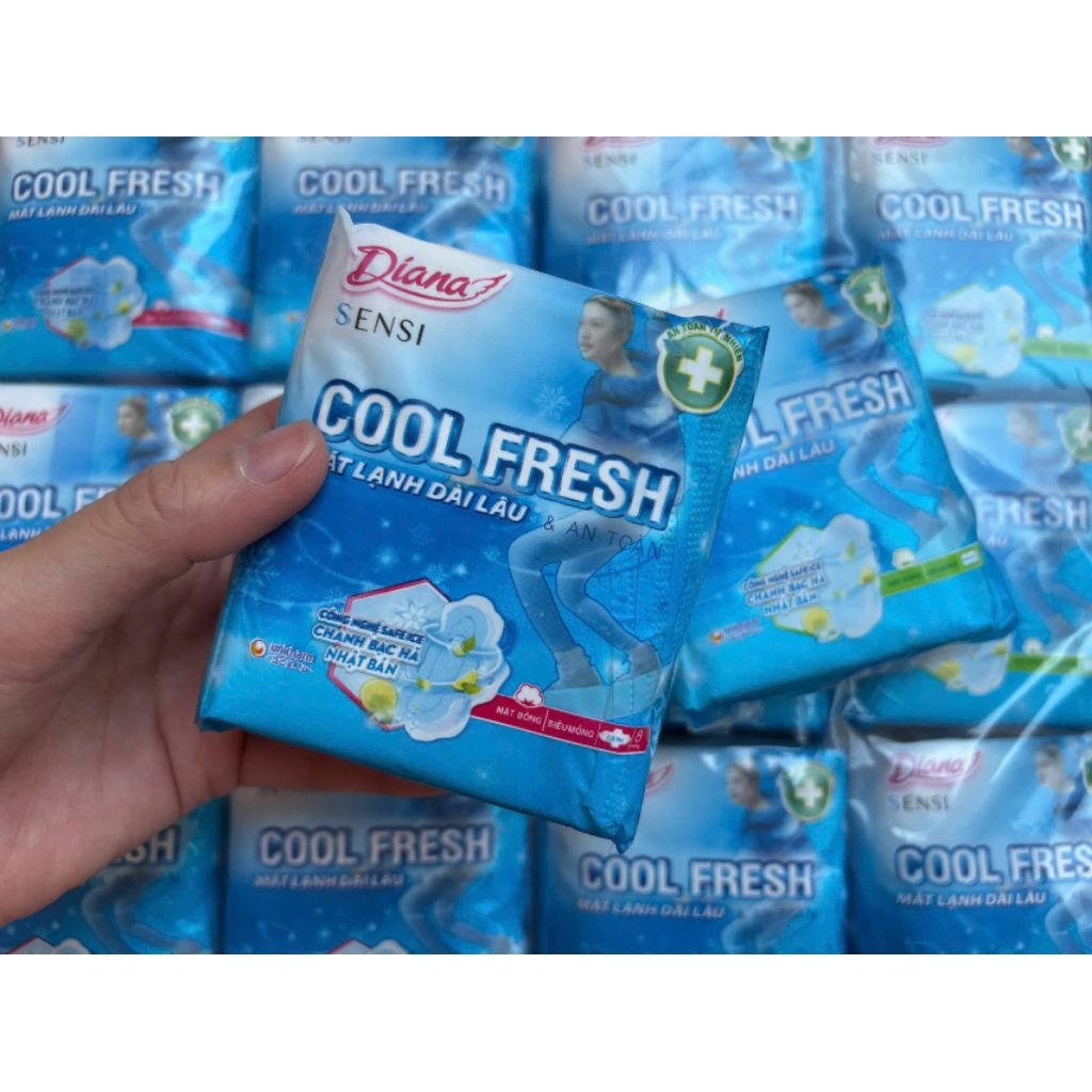 Bvs Dianna Cool Lốc 6 gói (48 miếng) loại có cánh, bạc hà mát lạnh
