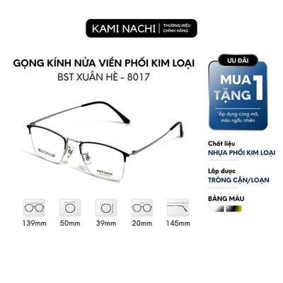 Gọng kính Xuân Hè mới KAMI NACHI 8017, chất liệu kim loại