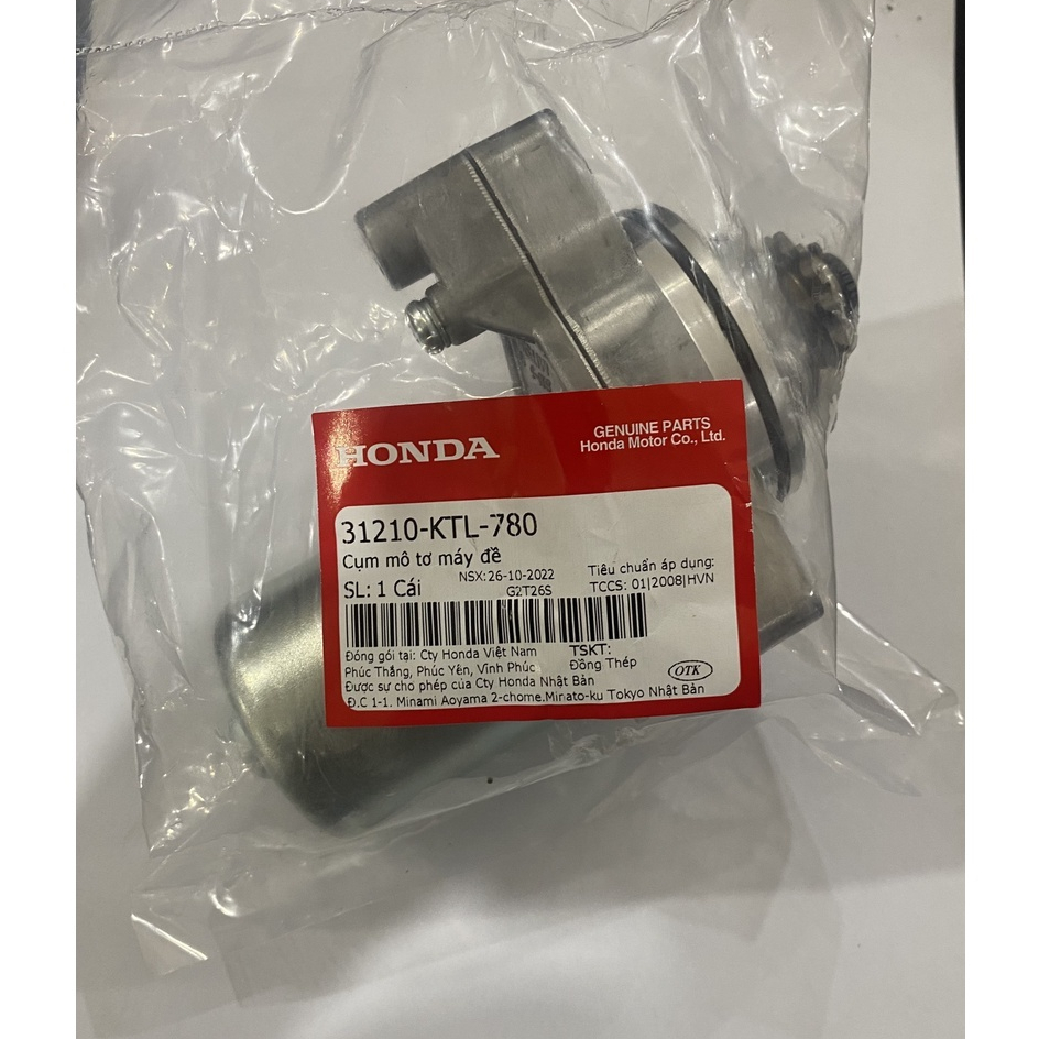 Củ đề Wave Alpha , Dream , Wave SR / Wave S100 zin HONDA ( củ ngắn ) / Mô tơ đề ( ngắn ) Wave, Dream