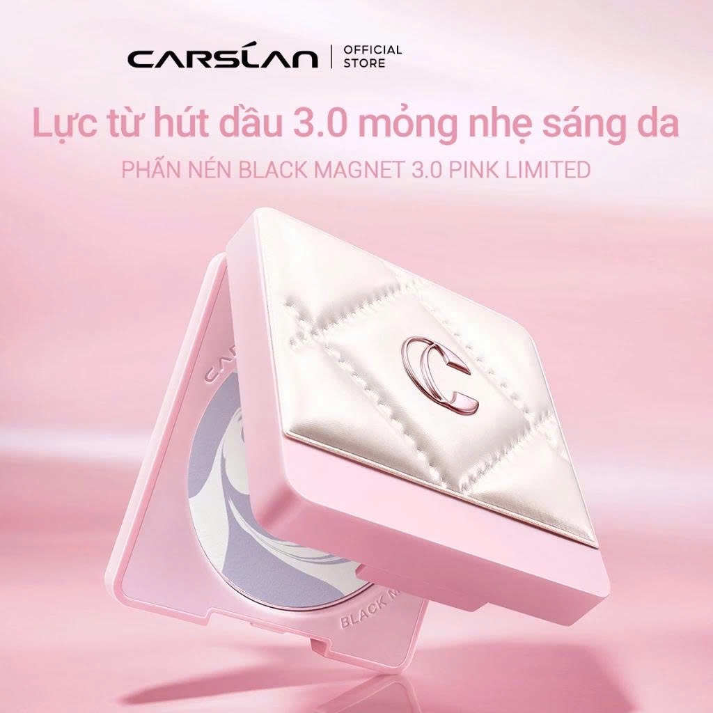 Phấn nén CARSLAN 3.0 phiên bản New Pink Limited mỏng nhẹ tự nhiên | NHÍM STORE