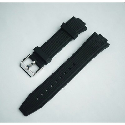Dây cao su đồng hồ nam I&W Carnival 55851G màu đen chống nước tốt,khóa cài