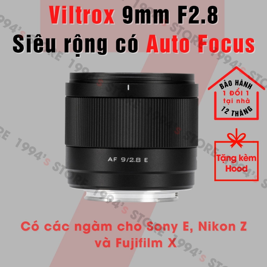 Ống kính Viltrox 9mm F2.8 AF - Lens siêu rộng nhỏ gọn có lấy nét tự động dành cho các ngàm Fujifilm 