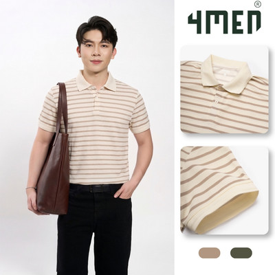 Áo Polo Sọc Ngang Form Regular PO191 Trẻ Trung, Năng Động