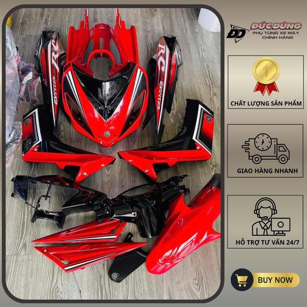 Dàn áo Exciter 2010 đỏ đen có luôn tem Rc