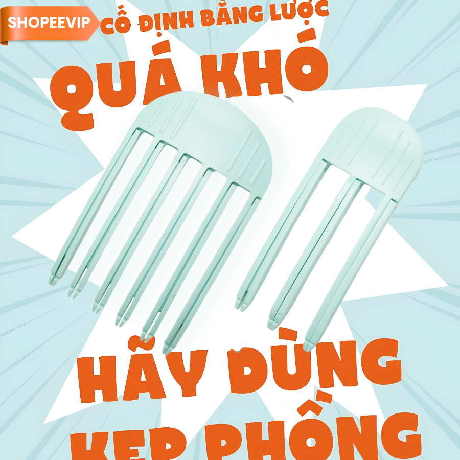 [ShopeeVip] Bộ 2 kẹp phồng tóc Baehair  loại 1 nhựa 757 ABS - Hair Root Volume volumizer