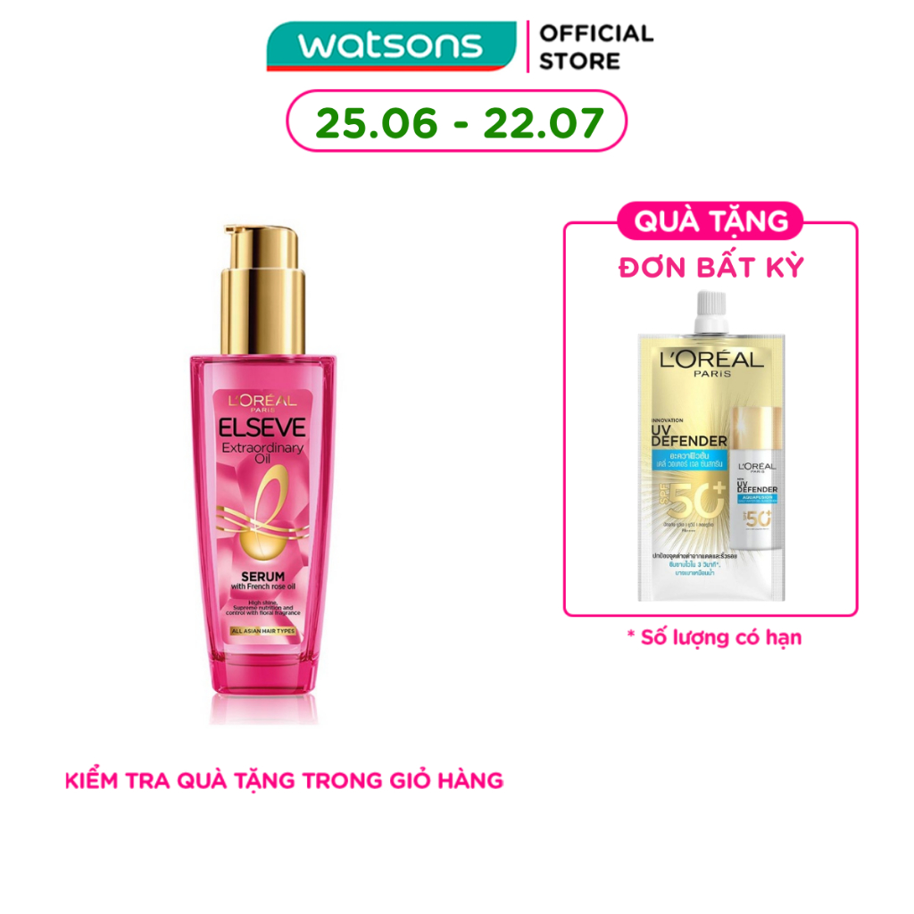 Dầu Dưỡng Tóc L'Oreal Paris Chiết Xuất Hoa Hồng Elseve Extraordinary Oil Serum 100ml