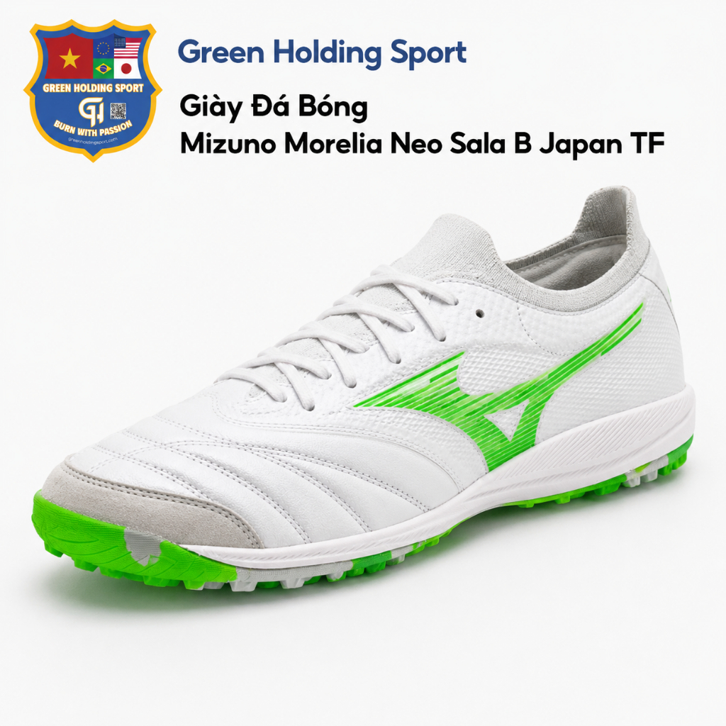 Giày Đá Bóng Mizuno Morelia Neo sala Beta Japan TF –  Da Kangaroo, Made in Japan, Siêu Êm