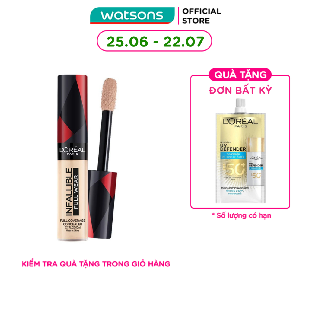Kem Che Khuyết Điểm L'Oreal Paris Infallible More Than Concealer 10ml