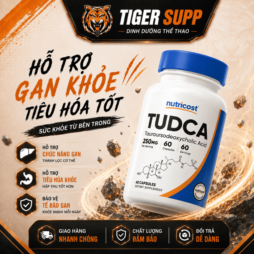 Nutricost TUDCA 250mg/500mg - Tăng Cường Sức Khỏe Gan Thận