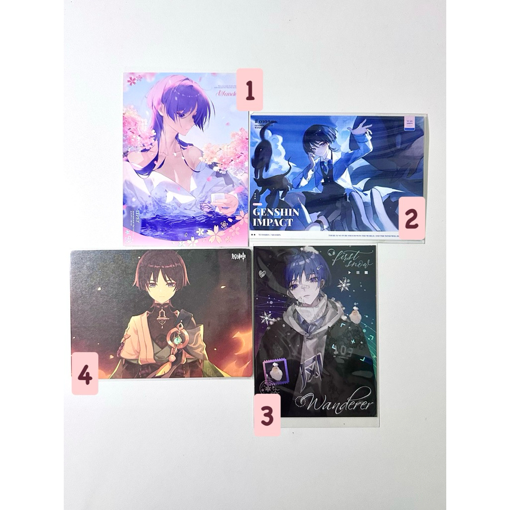 Postcard artist Wanderer/ Kazuha Genshin Impact