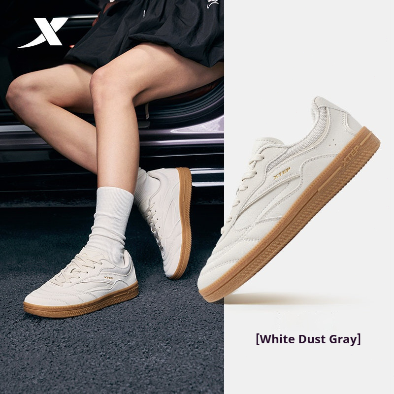 XTEP German Trainer Classic Giày thể thao nam kiểu Đức, đế mỏng phong cách retro, chống trượt, nhẹ, 