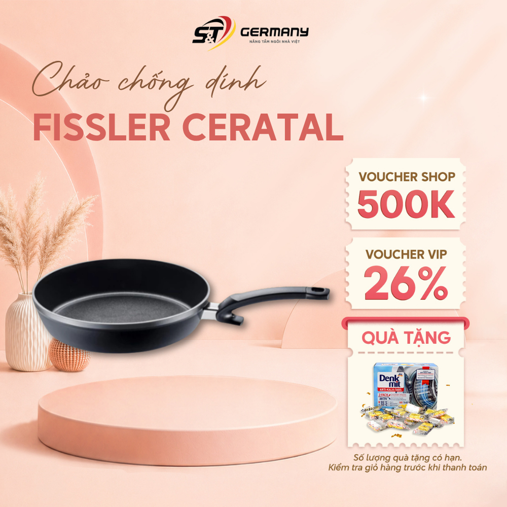 HCM Chảo chống dính Fissler Ceratal Comfort 24/28cm,Đáy CookStar® phân phối nhiệt tối ưu GermanySnT 