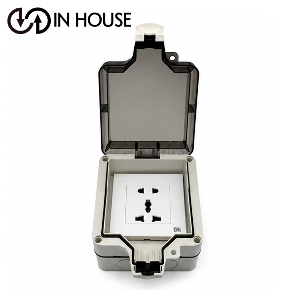 Hộp Ổ Cắm Chống Nước IP66 Kèm Ổ Cắm 5 Chấu Chính Hãng IH-IP66-01