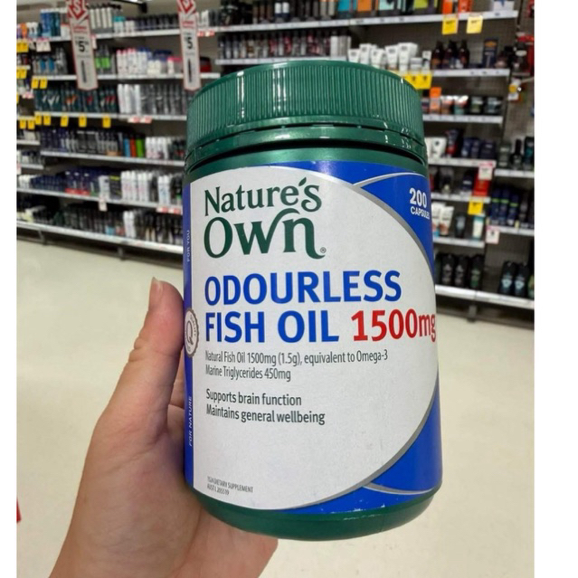 Nature's Own Odourless Fish Oil 1500mg 200 Capsules