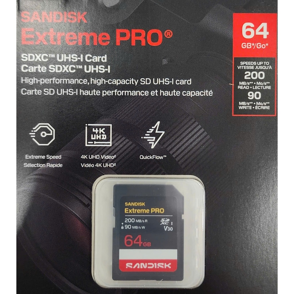 Thẻ nhớ SDXC Sandisk Extreme Pro (Box New 2026) 64GB