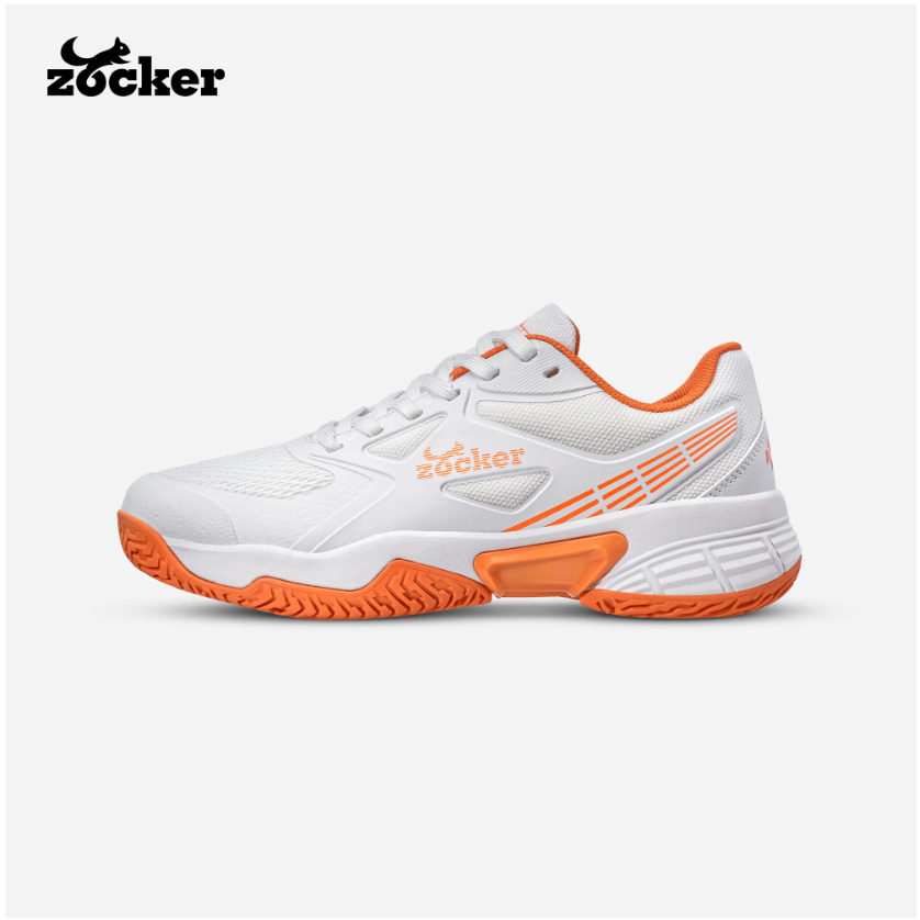 [ZOCKER] GIÀY PICKLEBALL ZOCKER ASPIRE SPEED CHÍNH HÃNG 'TRẮNG CAM'