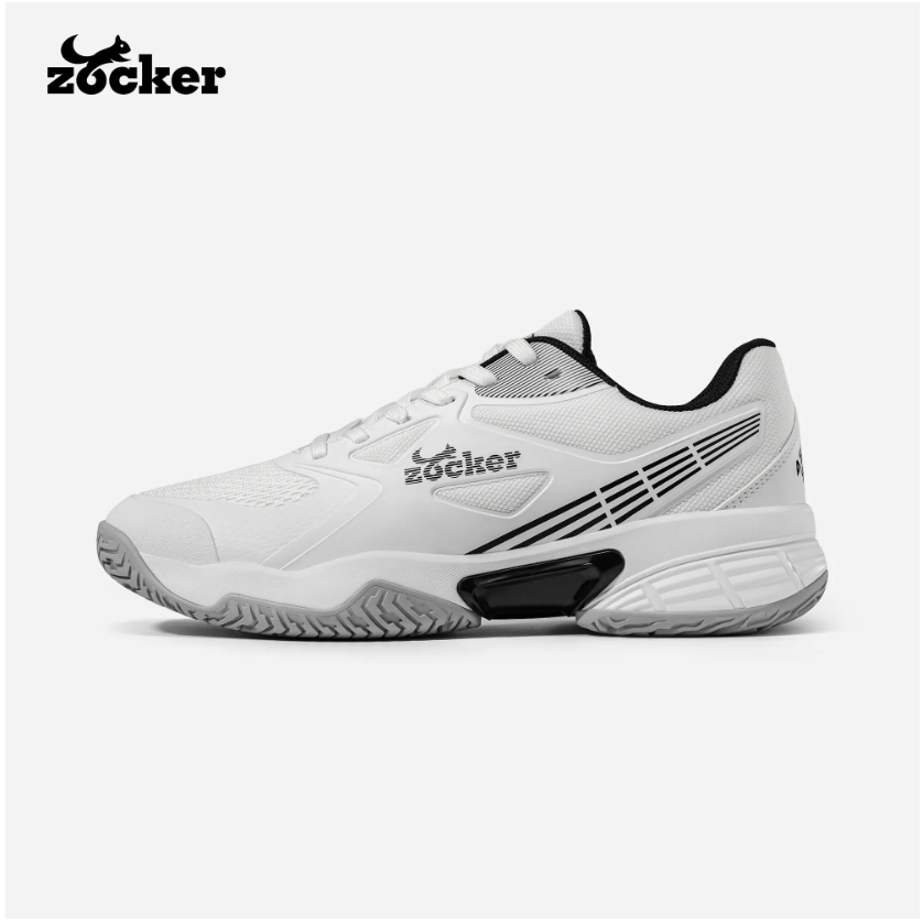 [ZOCKER] GIÀY PICKLEBALL ZOCKER ASPIRE SPEED CHÍNH HÃNG 'XÁM TRẮNG'