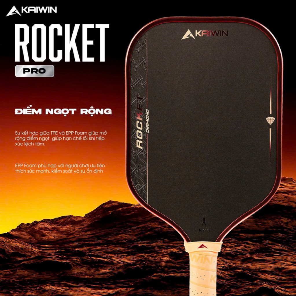 [CHÍNH HÃNG] Vợt Pickleball Kaiwin Rocket Diamond