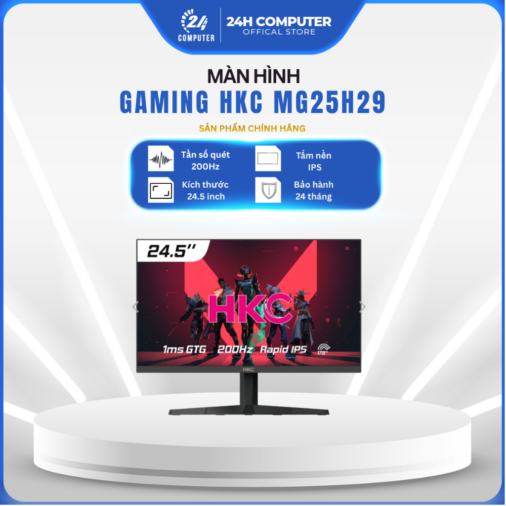[FULL VAT] MÀN HÌNH GAMING HKC MG25H29 25'' 200Hz | NEW| CHÍNH HÃNG| Bảo hành 24 tháng