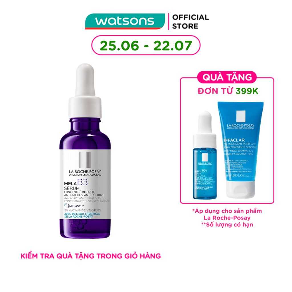 Serum La Roche Posay Dưỡng Sáng Mờ Thâm Nám Mela B3 30ml