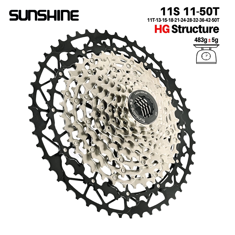 Líp Xe Đạp Sunshine 11S Và 12S 11-50T HG Líp Thả MTB Siêu Nhẹ 11 Và 12 Tầng