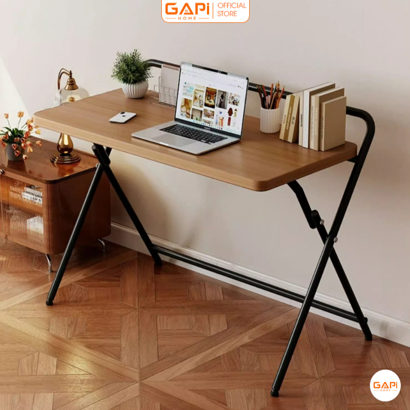 Bàn làm việc gấp gọn thông minh chân thép sơn tĩnh điện hiện đại thương hiệu GAPI - GM139