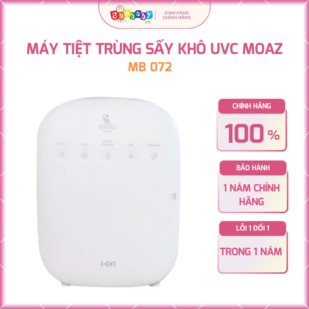 Máy Tiệt Trùng Sấy Khô UVC ION Moaz Bebe Mb072