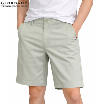 GIORDANO Quần Shorts Khaki Nam Lưng Thun Co Giãn 180 độ 01105202