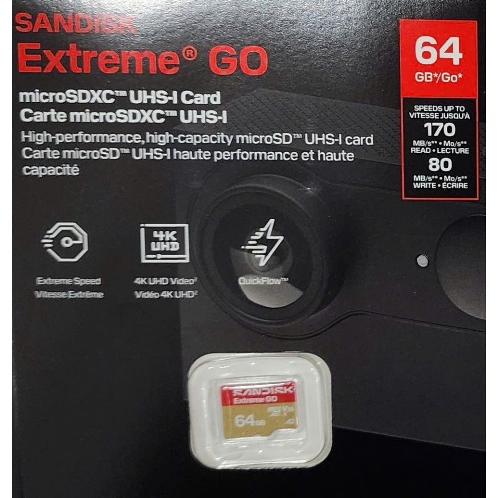 Thẻ nhớ MicroSDXC Sandisk Extreme Go (Box New 2026) 64GB