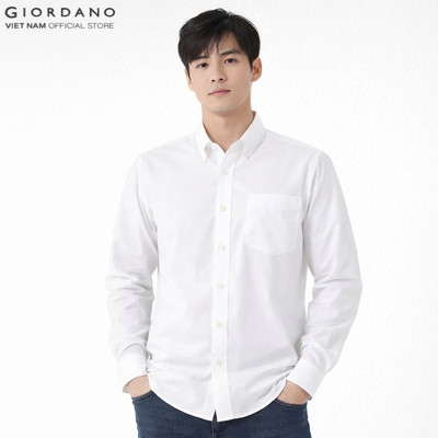 GIORDANO Áo Sơ Mi Nam Dài Tay Wrinkle Free Shirt 01045026