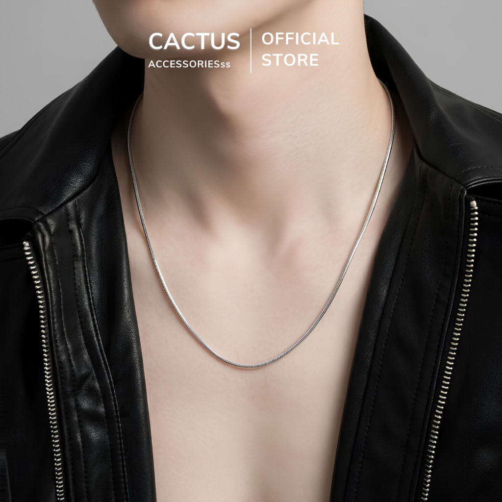 Dây chuyền lụa trơn basic mỏng 1.2mm dẹp Cactus Acc, vòng tay thép Titan phụ kiện nam nữ không gỉ