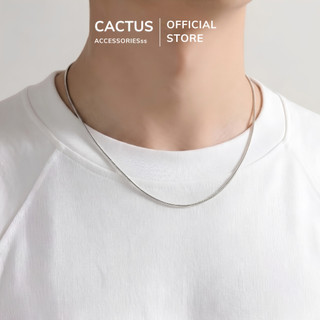 Dây chuyền lụa trơn basic mỏng 1.2mm dẹp Cactus Acc, vòng tay thép Titan phụ kiện nam nữ không gỉ