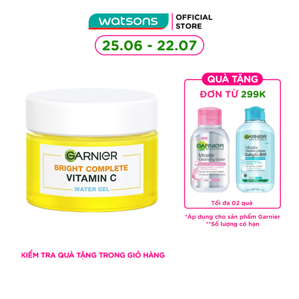 Gel Dưỡng Da Garnier Bright Complete Vitamin C Water-Gel 50ml