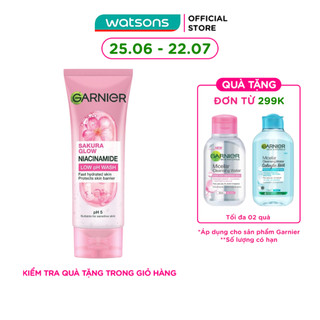 Sữa Rửa Mặt Garnier Sakura Glow Niacinamide Low pH Wash 100ml