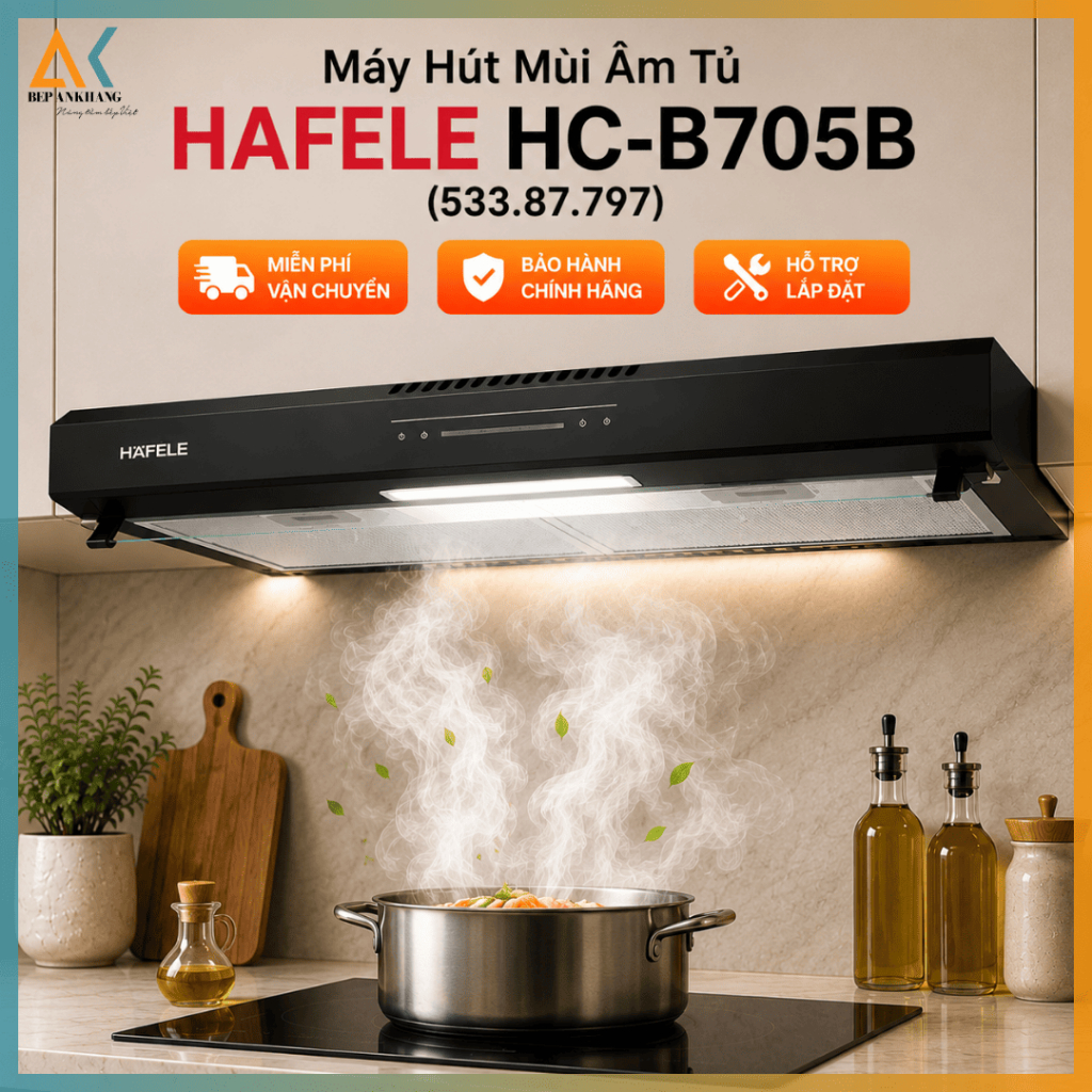 [ Chính hãng ] Máy Hút Mùi Âm Tủ Hafele HC-B705B (533.87.797)  - Miễn Phí Vận Chuyển và Lắp Đặt TPHC