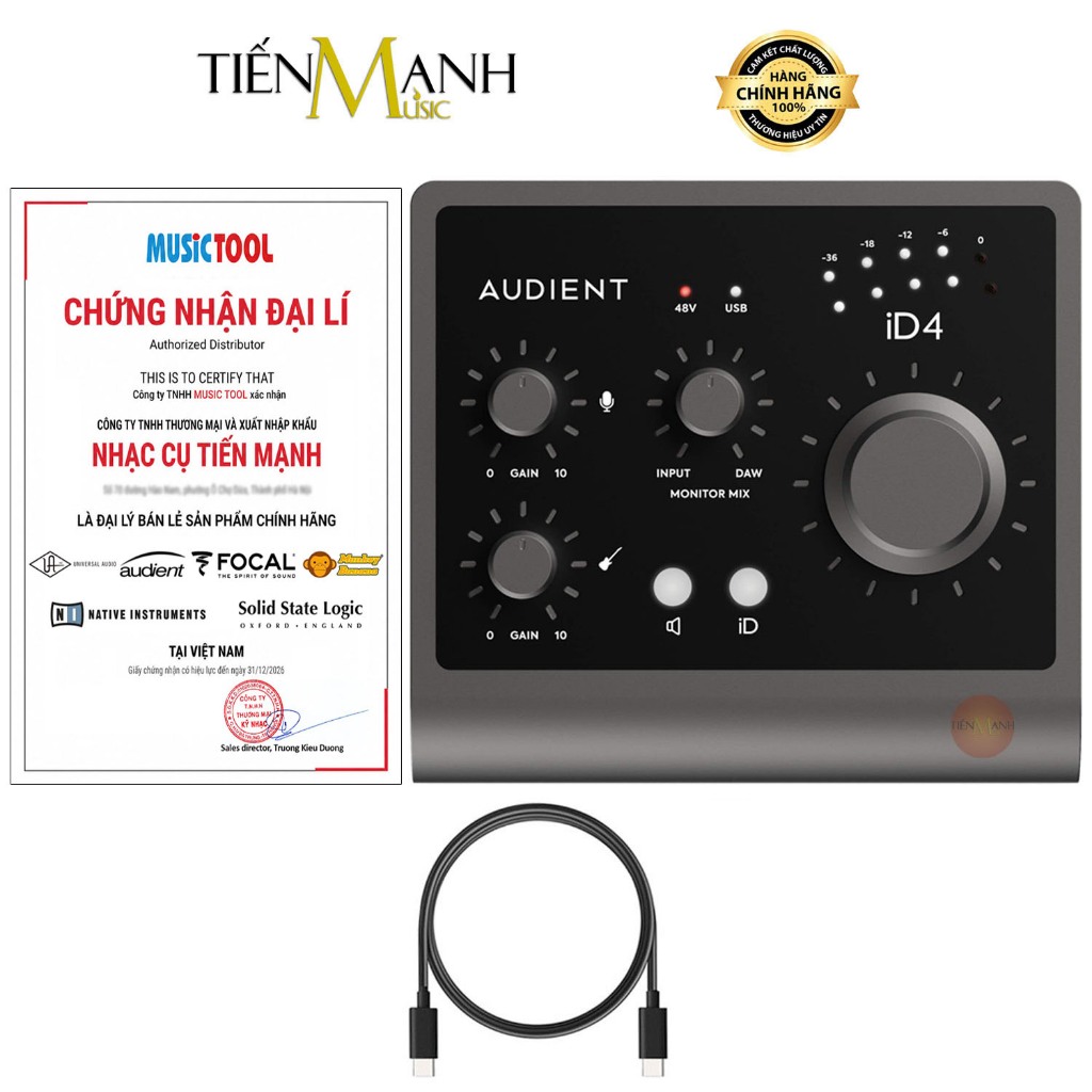 [Chính Hãng] Soundcard Audient iD4 MK2 - Sound Card Thu Âm Thanh & Livestream MKII Audio Interface