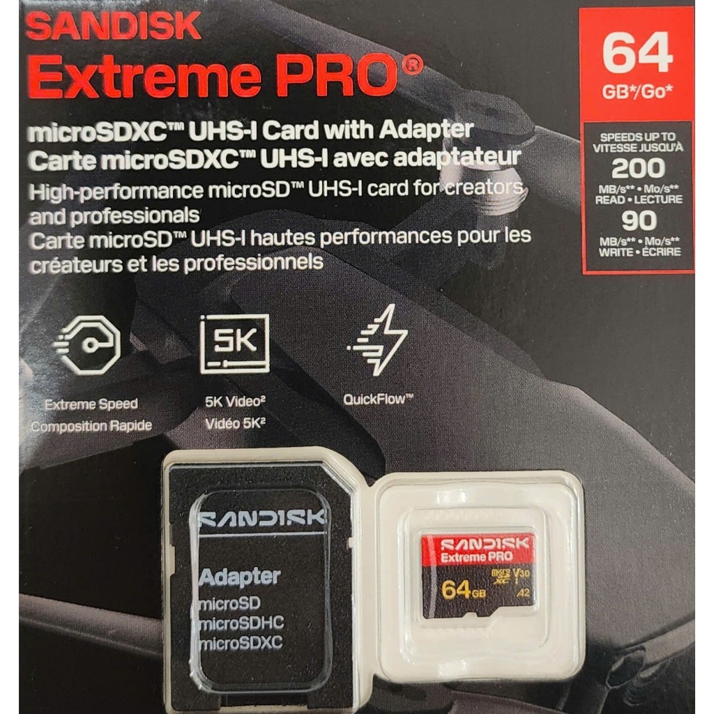 Thẻ nhớ MicroSDXC Sandisk Extreme Pro (Box New 2026) 64GB