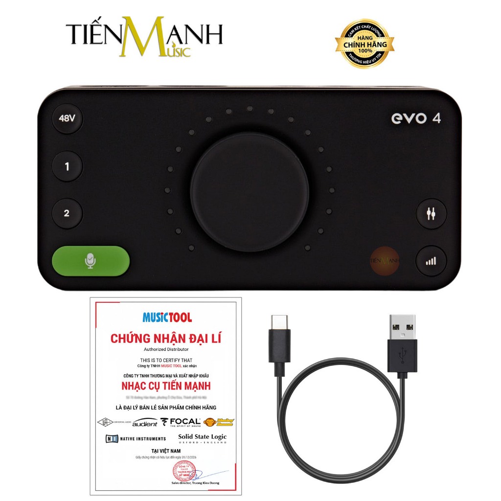 [Chính Hãng] Soundcard Audient EVO 4 - Sound Card Thu Âm & Livestream Audio Interface