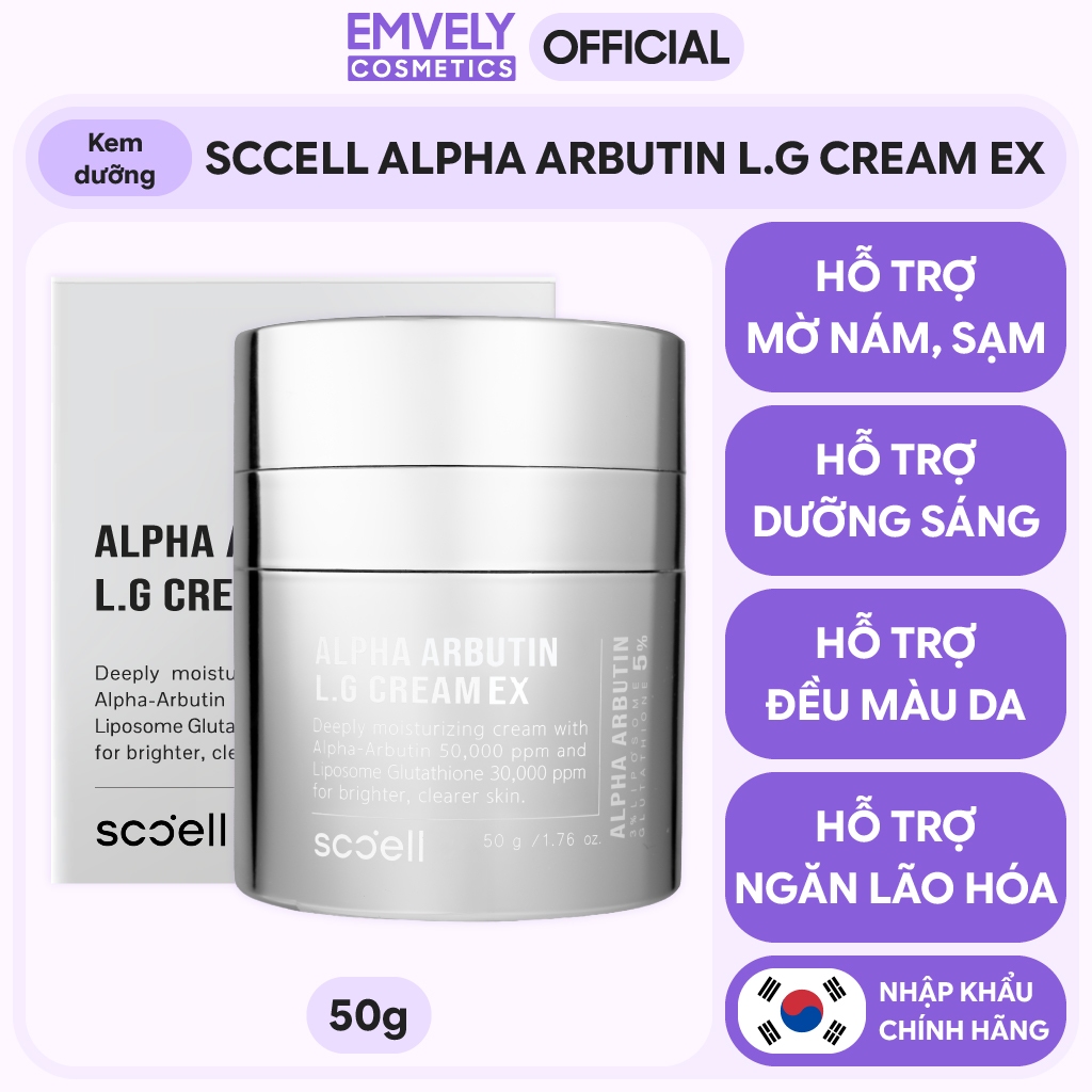 Kem Dưỡng SCCELL ALPHA ARBUTIN L.G CREAM EX (50g)