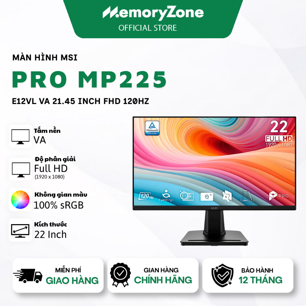 Màn hình MSI PRO MP225 E12VL VA 21.45 inch FHD 120Hz - Bảo hành 24 tháng