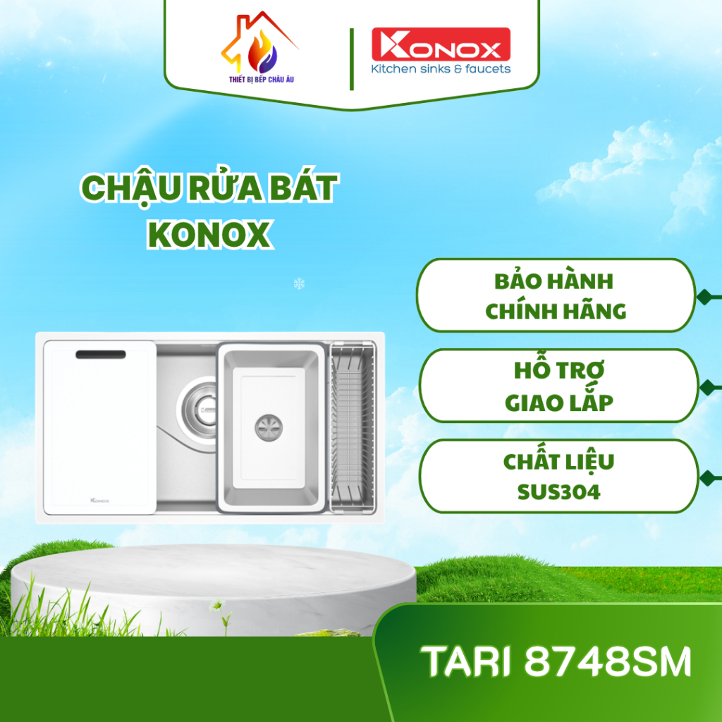Chậu Rửa Bát Konox Tari 8748SM TINH TẾ CHUẨN NHẬT – TỐI GIẢN MÀ ĐẲNG CẤP
